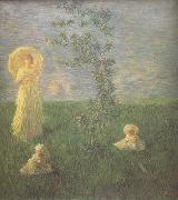 Gaetano previati In the Meadow (nn02) china oil painting reproduction